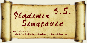 Vladimir Simatović vizit kartica
